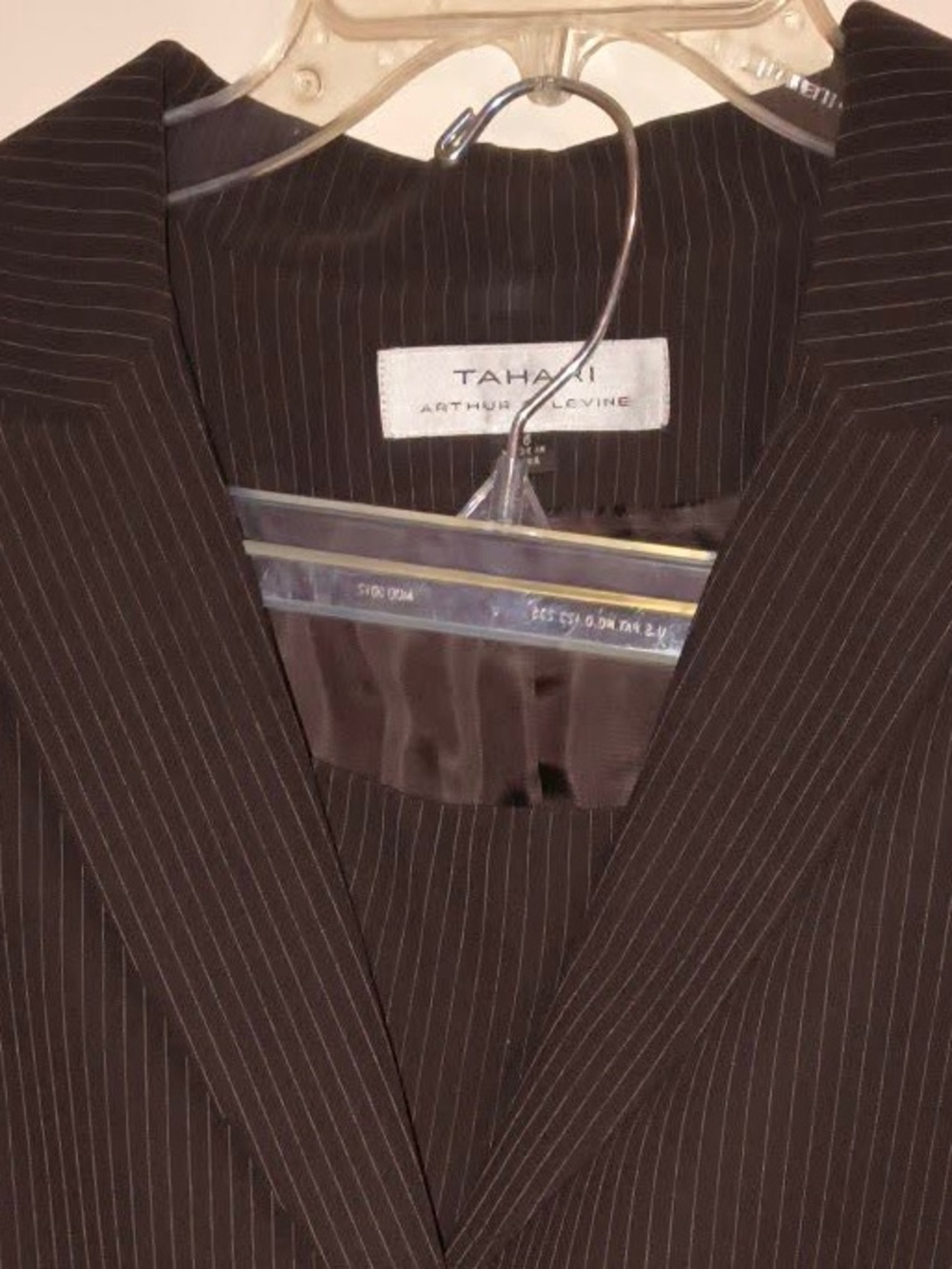 Woman’s Dark Brown Pinstripe Suit Jacket